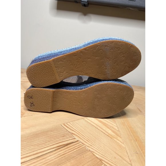 Frye and Co Womens Blue Espadrille Wedge Sandals Shoes Platform Ombre Size 8.5 - Picture 6 of 7